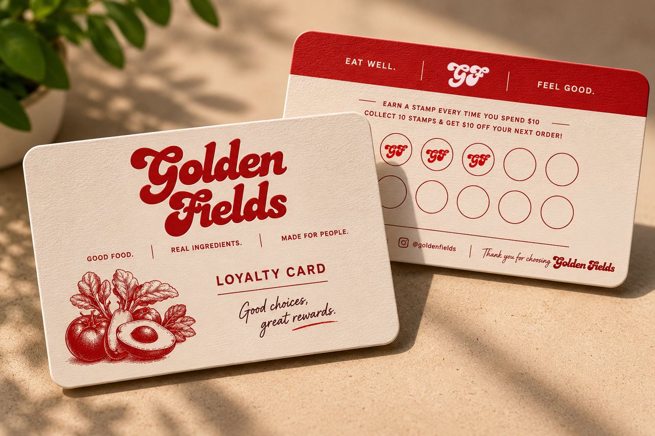 Golden Fields loyalty card